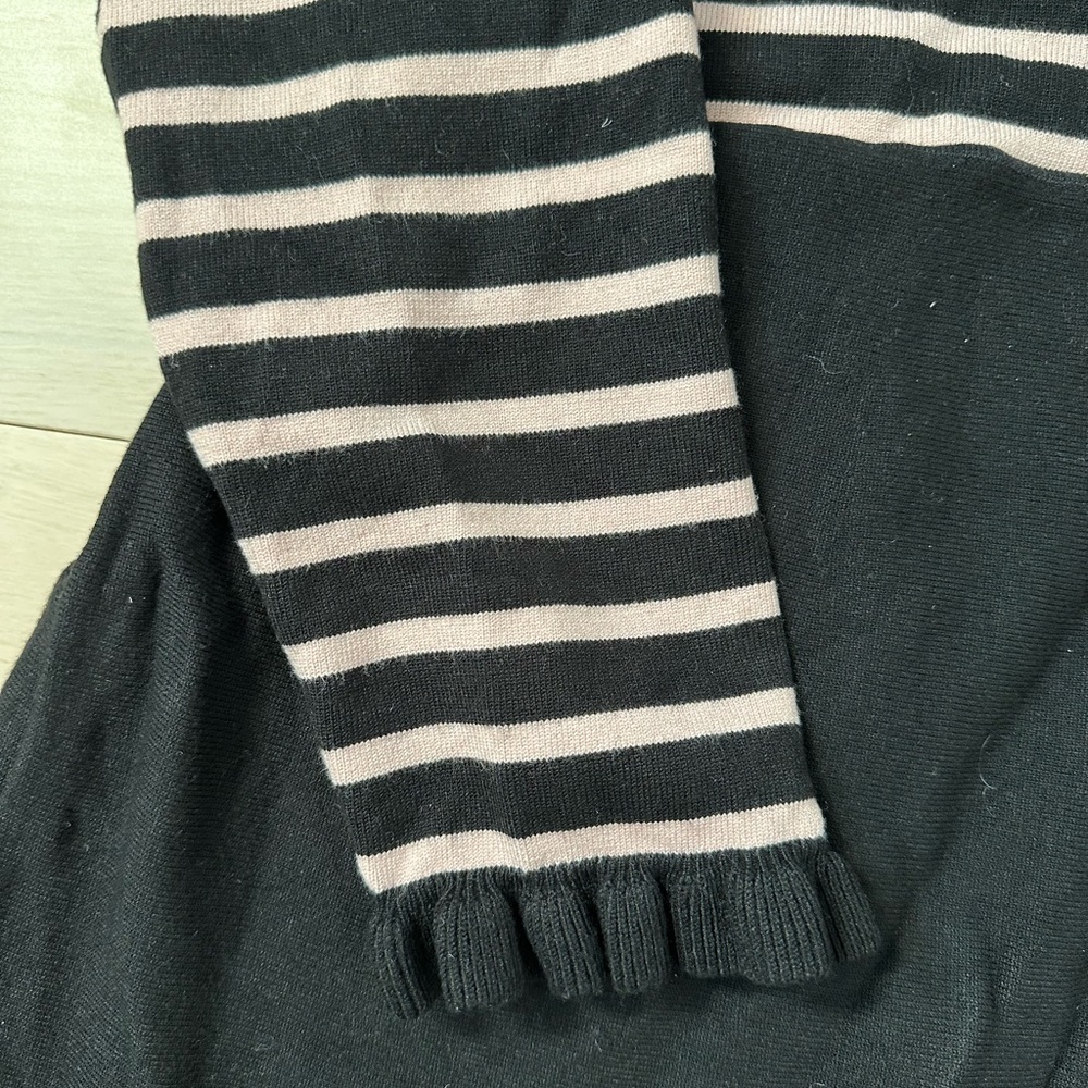 1901 Black Sweater dress mock neck ruffle  2X - Picture 3 of 5